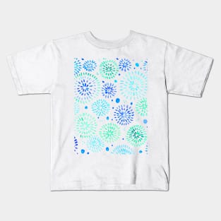 Abstract watercolor sparkles – turquoise Kids T-Shirt